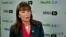 Bettina Experton talking to HIMSS TV