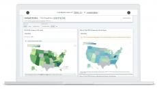 Health Equity Tracker dashboard on a laptop computer