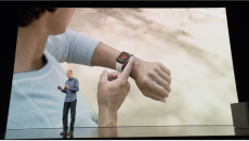 Jeff Williams shows off the Apple Watch ECG in September.