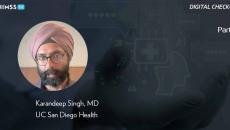 Dr. Karandeep Singh at UC San Diego Health Part 1_Medical worker with AI icons Photo by Toowongsa Anurak/iStock/Getty Images Plus