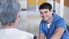 Nurse with elderly person