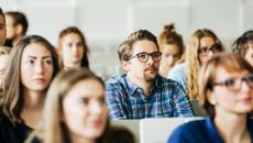 College students sitting in a classroom