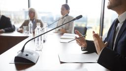 Employees meeting in a conference room