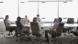 Executives meeting in a conference room