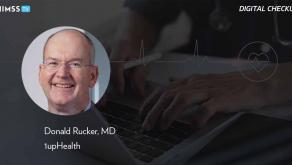 Dr. Don Rucker at 1upHealth_Physician at laptop with medical data Photo by Tippapatt/iStock/Getty Images Plus