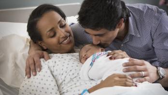 Parents with new born baby