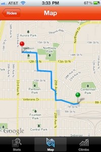 Strava Cycling iPhone app
