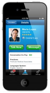 Online Care Mobile App for Consumers (iPhone)