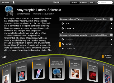 Illumina MyGenome iPad app