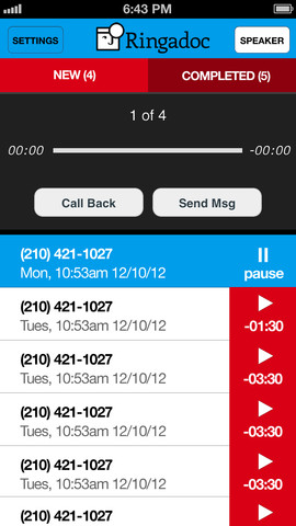 Ringadoc iPhone app
