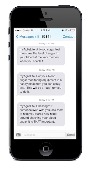 Diabetes iPhone Messages BG Day 2 Examples