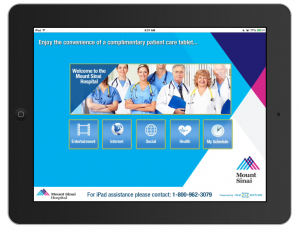 Mount Sinai- Patient iPads - Home Screen