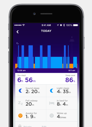 Jawbone sleep