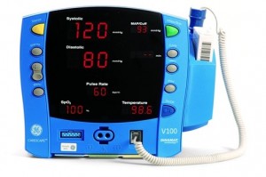 CareScape V100, a GE patient monitor.